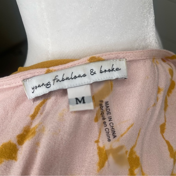 Young Fabulous & Broke Tie Dye Boho Ruffle Maxi Dress - Picture 8 of 9